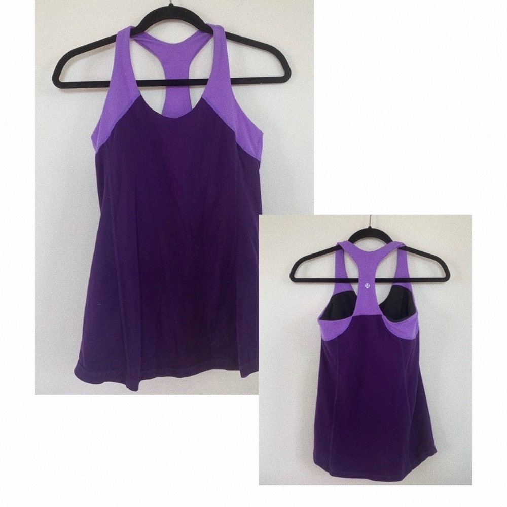 Purple Lululemon tank size 8 EUC. BARELY WORN.